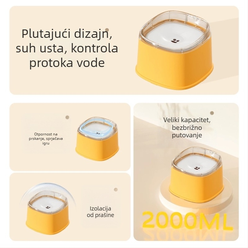 Plutajući posuda za vodu za kućne ljubimce – dizajn koji sprječava mokrenje usta, PP materijal, model LCPFW, brend Senwei