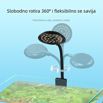 LED klips svjetlo za akvarij s spektrom za biljke i svjetlo za korale, daljinski upravljač, Mini Clip Light JY-3W