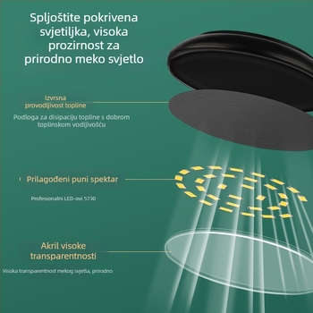 LED klips svjetlo za akvarij s spektrom za biljke i svjetlo za korale, daljinski upravljač, Mini Clip Light JY-3W
