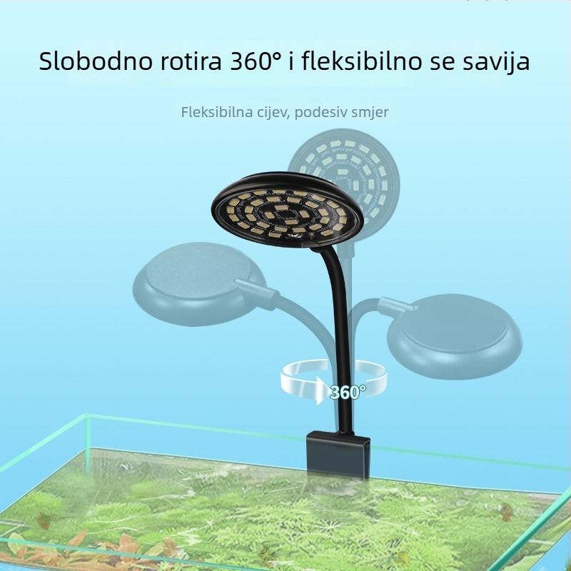 LED klips svjetlo za akvarij s spektrom za biljke i svjetlo za korale, daljinski upravljač, Mini Clip Light JY-3W