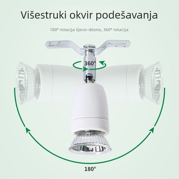 Keramički držač lampe za kućne ljubimce, okretni E27, otporan na visoke temperature, s kabelom duljine 1,8 m, za uzgoj gmazova