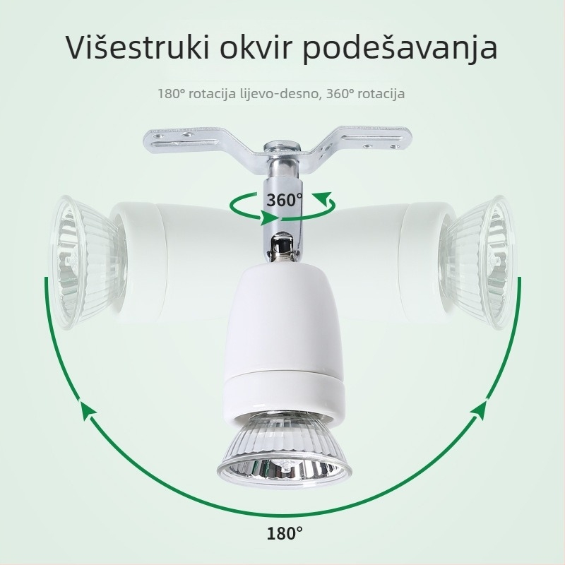 Keramički držač lampe za kućne ljubimce, okretni E27, otporan na visoke temperature, s kabelom duljine 1,8 m, za uzgoj gmazova