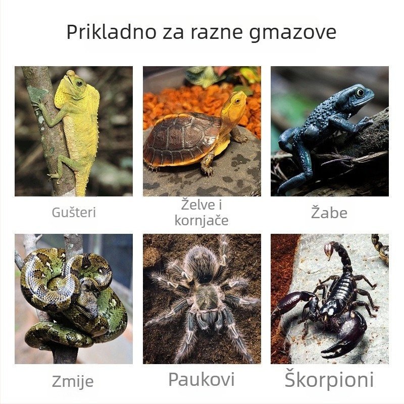 Keramički držač lampe za kućne ljubimce, okretni E27, otporan na visoke temperature, s kabelom duljine 1,8 m, za uzgoj gmazova