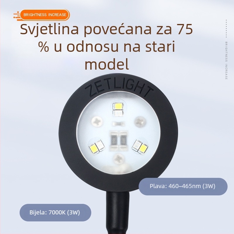 M1 LED lampica za akvarij s algama – potpuno spektralno klipsno svjetlo za koralje i vodene biljke u slanom akvariju