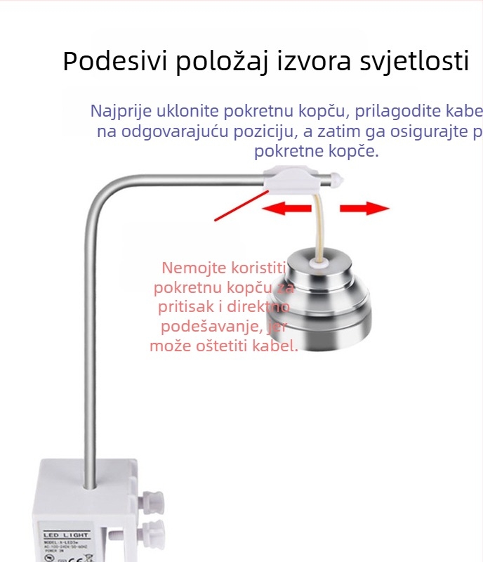 LED lampa za akvarij s trostupanjskim promjenom boje; kućište od aluminijske legure, 3W, Hinma