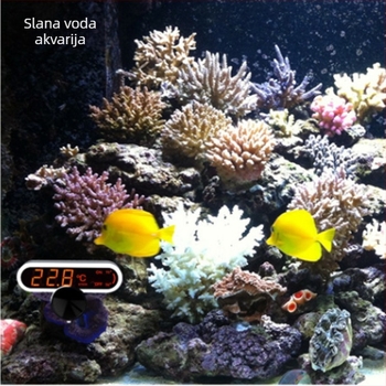 Termometar za akvarij s LCD zaslonom, za unutarnju upotrebu u akvariju za kornjače