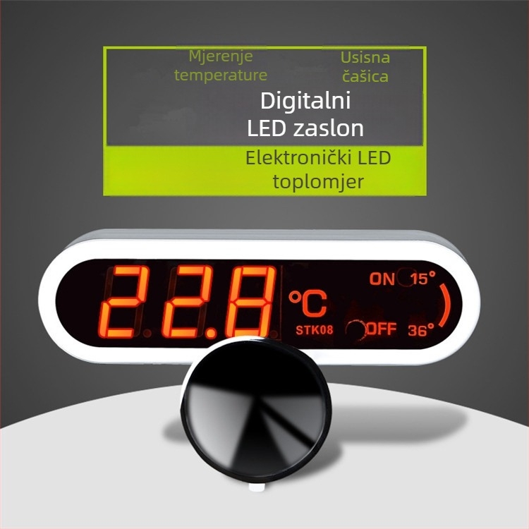 Termometar za akvarij s LCD zaslonom, za unutarnju upotrebu u akvariju za kornjače