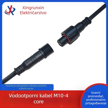 M10 4-žilni vodootporni konektor, ženski–muški LED priključak za napajanje bazenske opreme