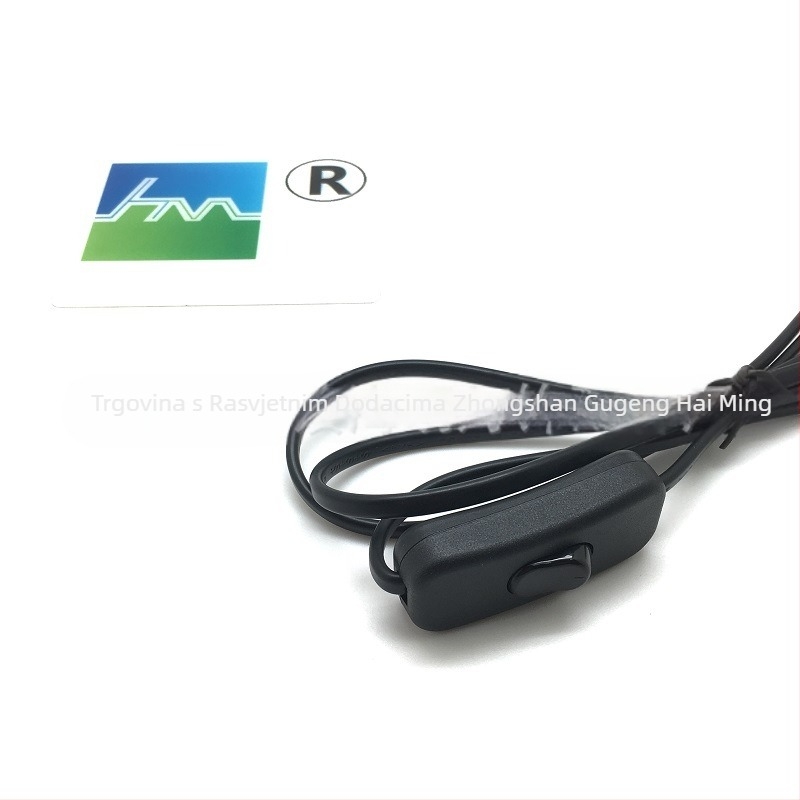 Kabel za grijaću lampu za reptile – HM marka, PVC izolacija, 2×0,5 mm² vodič, napojni kabel, otpor 0,01 Ω