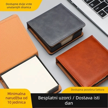Kutija za Post-it bilješke — PU koža i akril, oblik papirnog bloka, uredski organizator Zhuorui