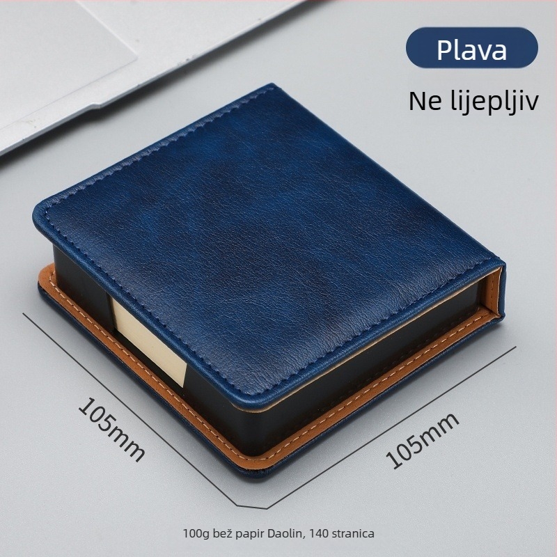 Kutija za Post-it bilješke — PU koža i akril, oblik papirnog bloka, uredski organizator Zhuorui