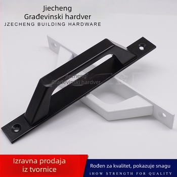 Ručka za vrata i prozore od aluminijske legure, površinska ugradnja, za drvena vrata i balkonske klizne vrata, model C07, Dingpu, završna obrada visoke temperature, moderni minimalistički stil