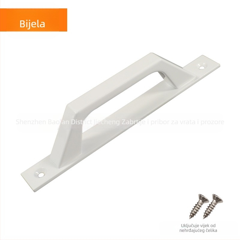 Ručka za vrata i prozore od aluminijske legure, površinska ugradnja, za drvena vrata i balkonske klizne vrata, model C07, Dingpu, završna obrada visoke temperature, moderni minimalistički stil
