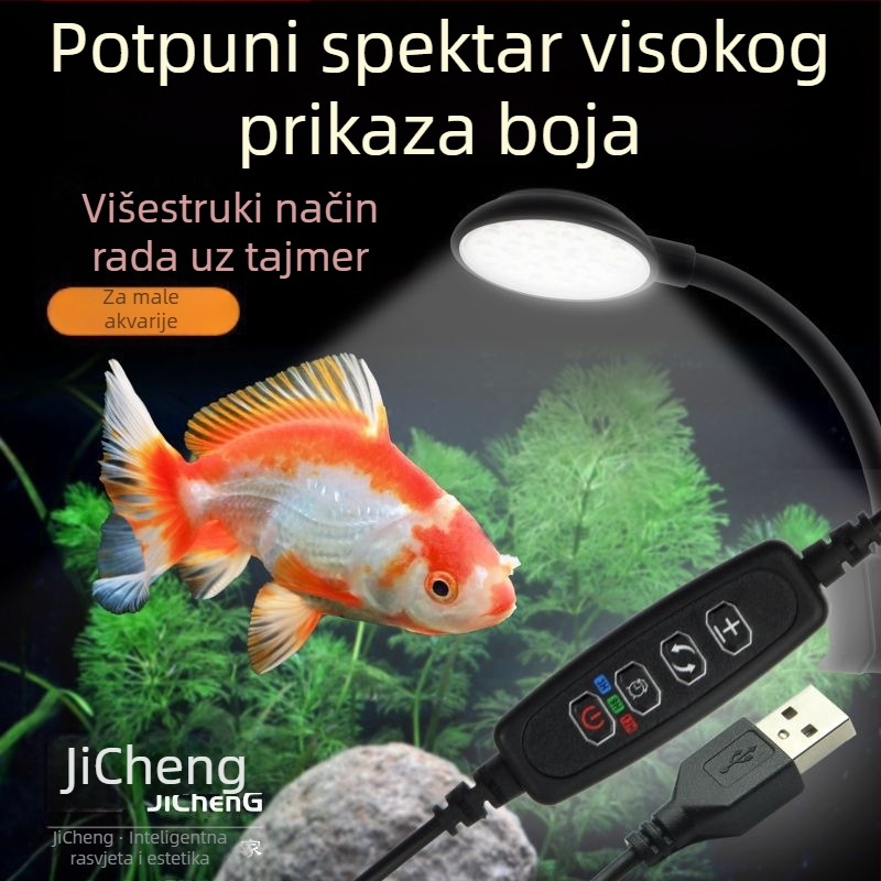 LED rasvjeta za uzgoj biljaka s klipom — USB napajanje, 6W, potpuno spektrum, tajmer, regulacija snage pri niskom napajanju