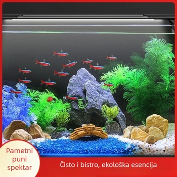 PU akvarijska rasvjeta s dimerom i tajmerom, vodootporna, puni spektar, nosač za stalak