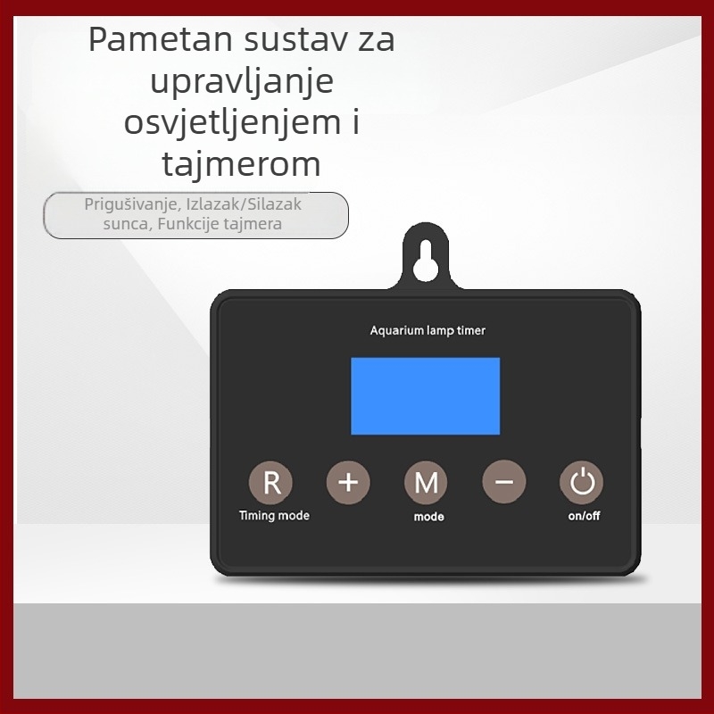 Pametno LED svjetlo za akvarij s tajmerom, 12W, plastično kućište, regulacija svjetline, režim izlaska i zalaska sunca, FISHEYE