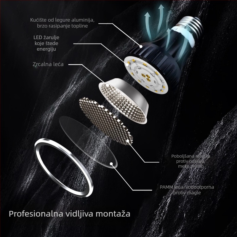 Lampa za sunčanje kornjača, puni spektar UVB UV-A za gmazove, s E7 tajmerom