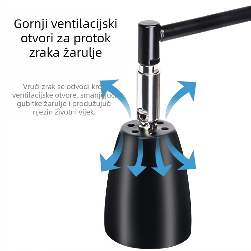Lampa za sunčanje kornjača, puni spektar UVB UV-A za gmazove, s E7 tajmerom