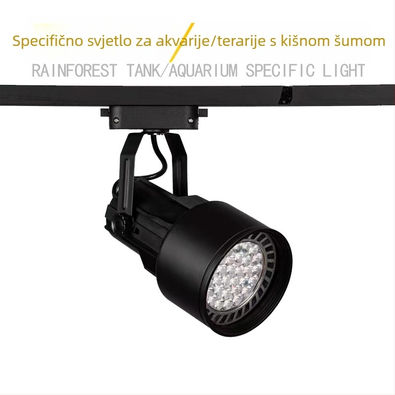 LED s punim spektrom za unutarnji terarij — track svjetlo za uređenje biljaka i rast mahovine, RGB, 35W/45W
