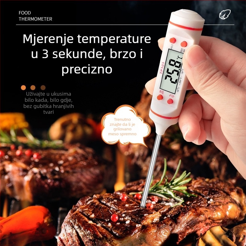TP300 termometar za hranu sa sondom, kuhinjski, rezolucija 0.1°C, licenciran privatni brend, pakiranje 100 komada