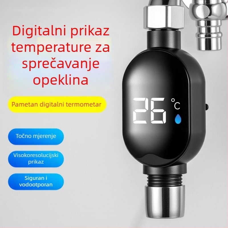 Kada za tuš s LED prikazom temperature, inteligentnim dodirnim zaslonom, digitalni prikaz — Mingtai, model Temperature Display