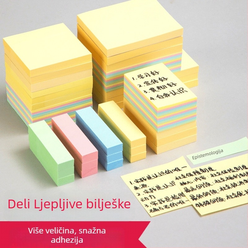Deli ljepljive bilješke, spremne za lijepljenje, 45 g, papirni omot, minimalna narudžba 1