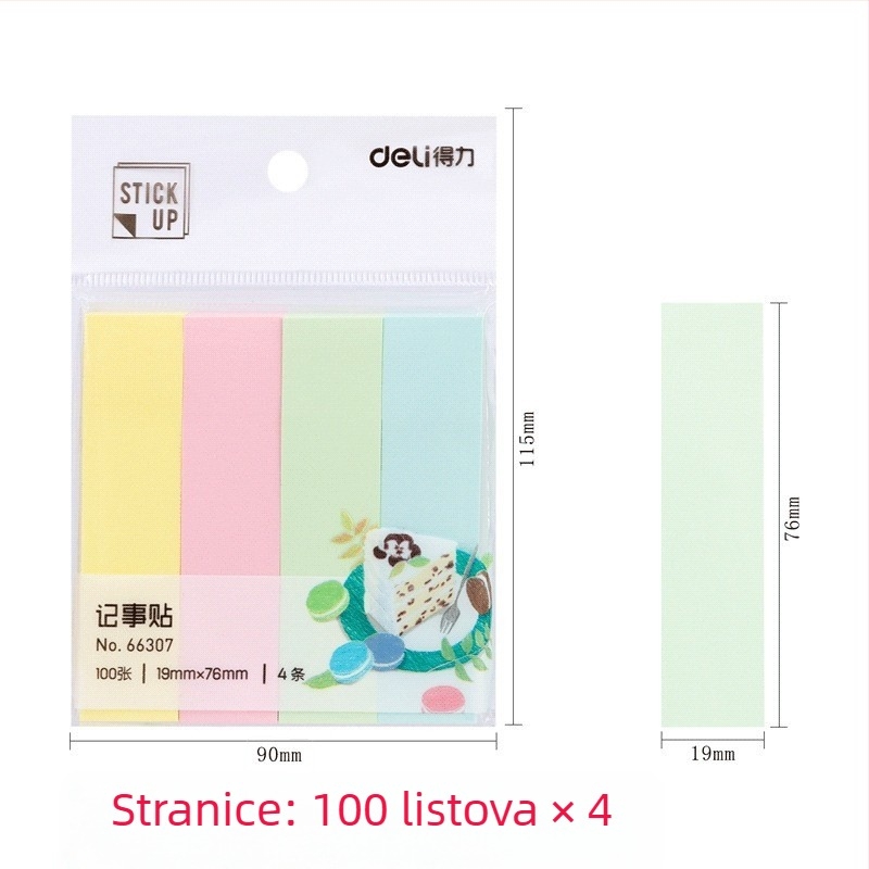 Deli ljepljive bilješke, spremne za lijepljenje, 45 g, papirni omot, minimalna narudžba 1