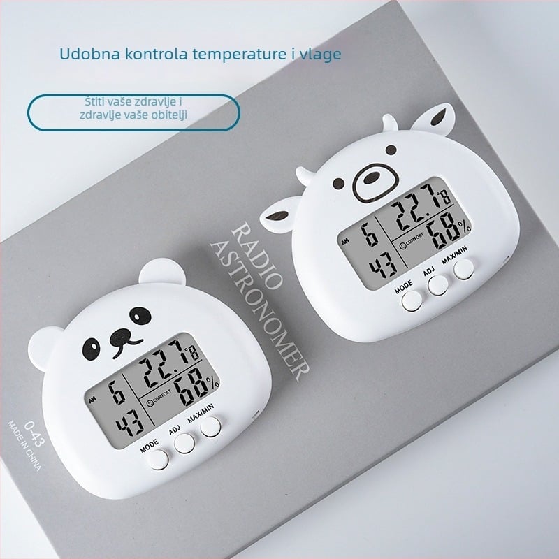 YGANO sobni termometar – raspon -9,9°C do 50°C, rezolucija 1°C, obrada i prilagodba dostupno