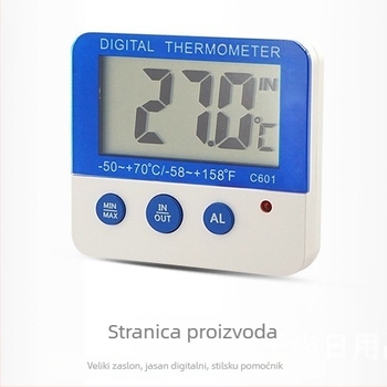 Neimportirani termometar za hladnjak sa rezolucijom 2°C i prilagodljivim postavkama