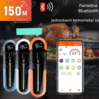 Kaitai termometar za hranu s Bluetoothom i aplikacijom za pametni telefon, 0,1°C rezolucija, za pečenu govedinu