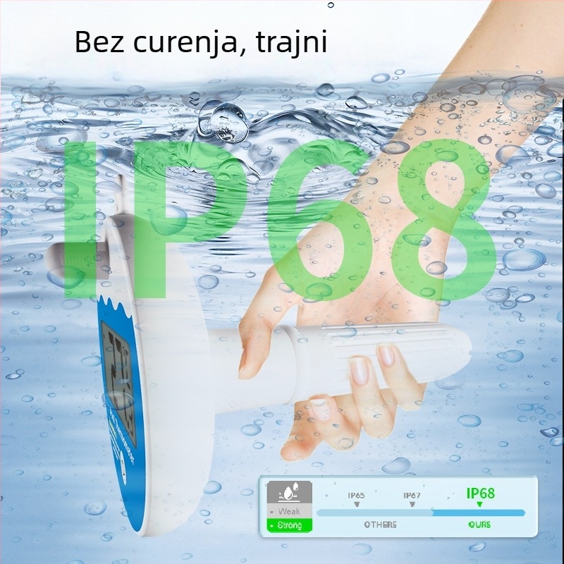 Termometar za vodu za kadu - 1° rezolucija - prilagodljiv - 50 komada u kutiji