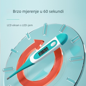 Haishi Hainuo elektronički termometar za kućnu upotrebu — precizno mjerenje ispod pazuha i u ustima, brzo očitanje.