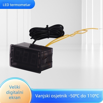 Ugrađeni digitalni termometar s LED zaslonom – model LED termometar, točnost ±1,0°C, konstrukcija od olova