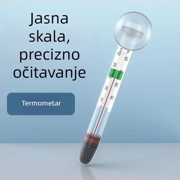 Long He vodeni termometar za akvarij s usisnom – vodootporan ugrađeni dizajn, rezolucija temperature 1°