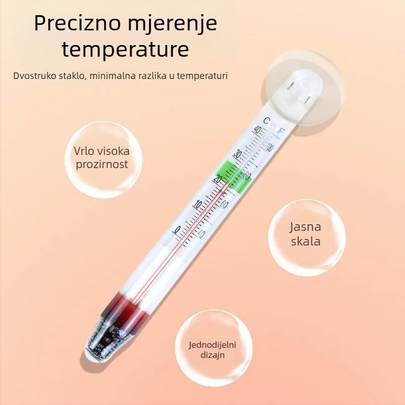 Long He vodeni termometar za akvarij s usisnom – vodootporan ugrađeni dizajn, rezolucija temperature 1°