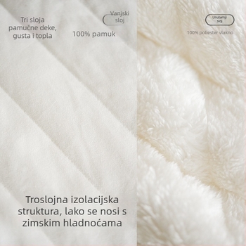 Ženski pidžama set za jesen/zimu, s izšivenim uzorcima, karirane hlače