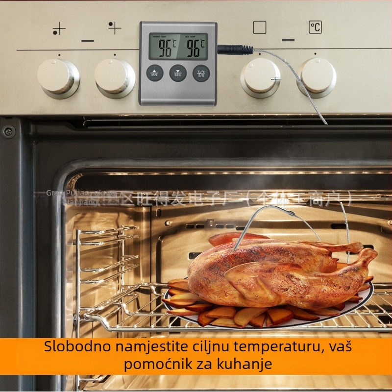 TP700 Digitalni termometar za hranu sa sondom – za pećnicu i roštilj, rezolucija 1 °C, mogućnost prilagodbe