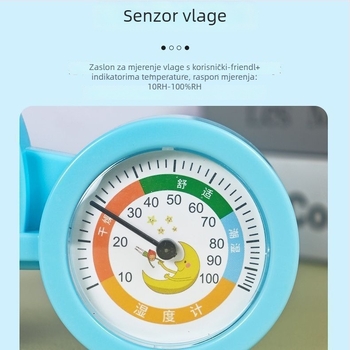 Higrometar s karikaturalnim dizajnom za unutarnju upotrebu – zidni, rezolucija temperature 1°C