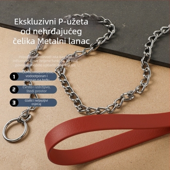 Nehrđajući čelik P-lanac i P-užad za pse, 360° rotacija, sprječavanje zaplitanja, za srednje i velike pse