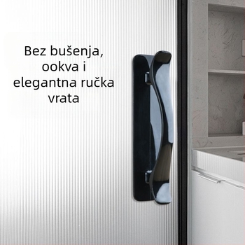 Ljepljiva ručka bez bušenja za staklena vrata, ormariće i ladice - snažno prianjanje, plastika, injekcijsko oblikovanje, talijanski minimalistički stil