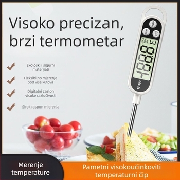 Thick Crowd Kuhinjski termometar – visoko precizan senzor, za kuhinju, pečenje i prženje; temperatura mlijeka za bebe, temperatura vode i ulja