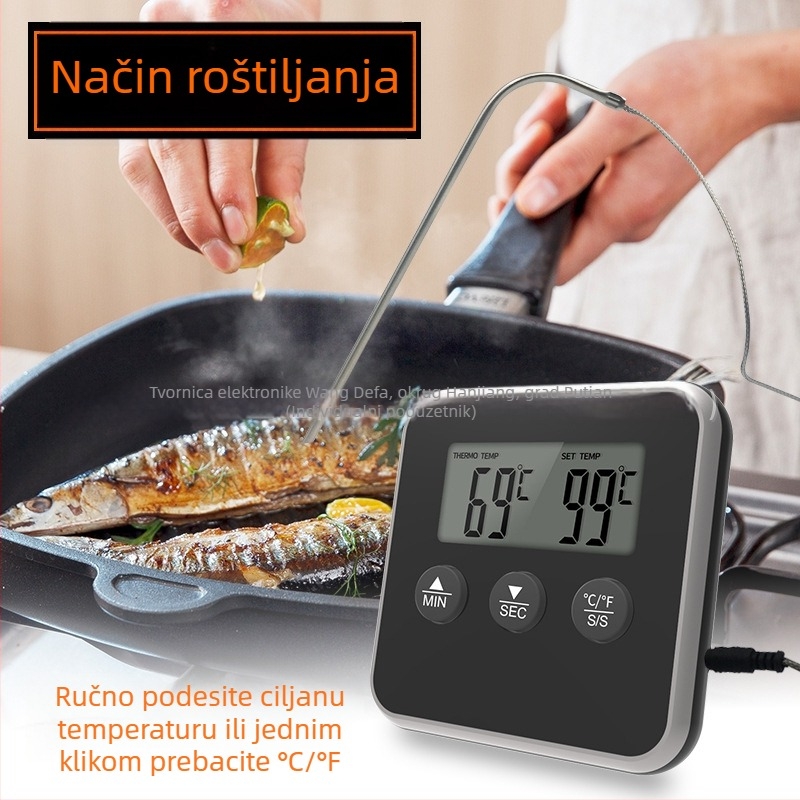 Digitalni termometar za hranu s sondom za kuhinju, pećnicu i roštilj