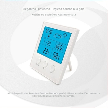 CH-904 Unutarnji mjerni uređaj za temperaturu i vlage s velikim digitalnim zaslonom i alarmom; Razlučivost: temperatura 1°C, vlaga 1% RH