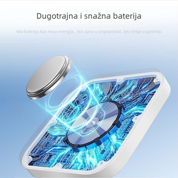 Unutarnji mini mjerač temperature i vlage, s rezolucijom 1, preciznost temperature ±0,5°C, preciznost vlage ±3%, napajanje baterijom tipa dugme 1,5V