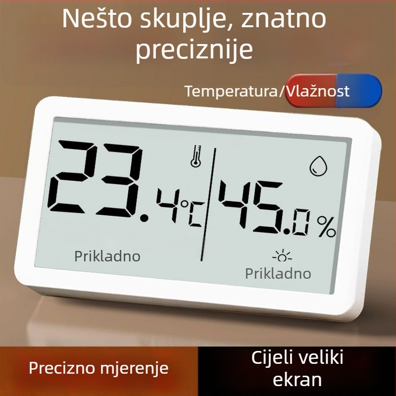 Otter higrometar i unutarnji termometar, zidni, za dječju sobu, mjerenje temperature i vlage