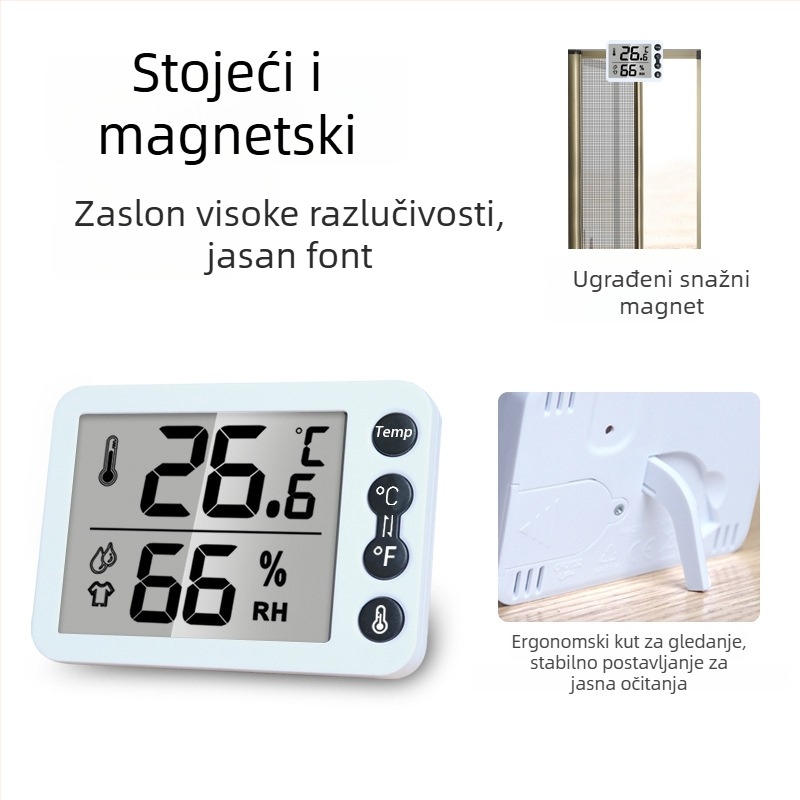 Qince sobni termometar s prilagodljivim postavkama