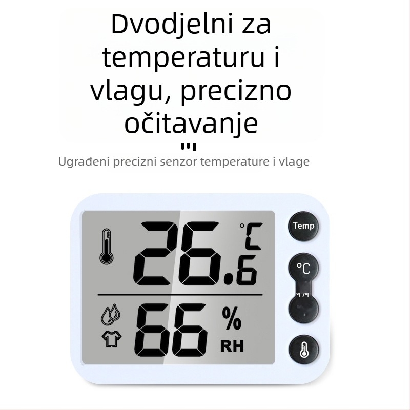 Qince sobni termometar s prilagodljivim postavkama