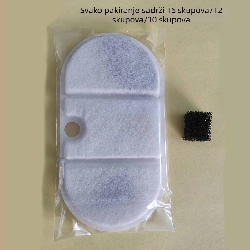 Filter element za posudu za vodu za kućne ljubimce s kokosovom ljuskom aktivnim ugljenom i smolom za omekšavanje vode, 50 g, za pse i mačke, podržava aplikaciju
