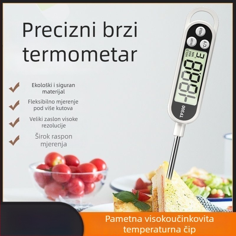 Tuoxin termometar za ulje, bocu mlijeka i pečenje — otporan na visoke temperature, pogodan za sojino mlijeko i mlijeko u prahu