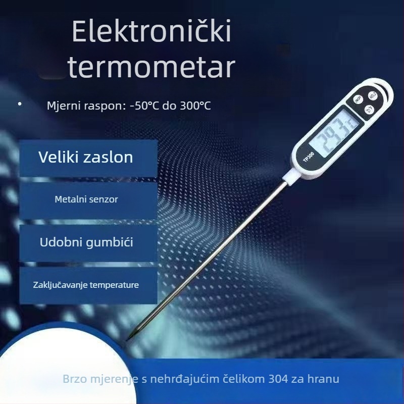 Tuoxin termometar za ulje, bocu mlijeka i pečenje — otporan na visoke temperature, pogodan za sojino mlijeko i mlijeko u prahu